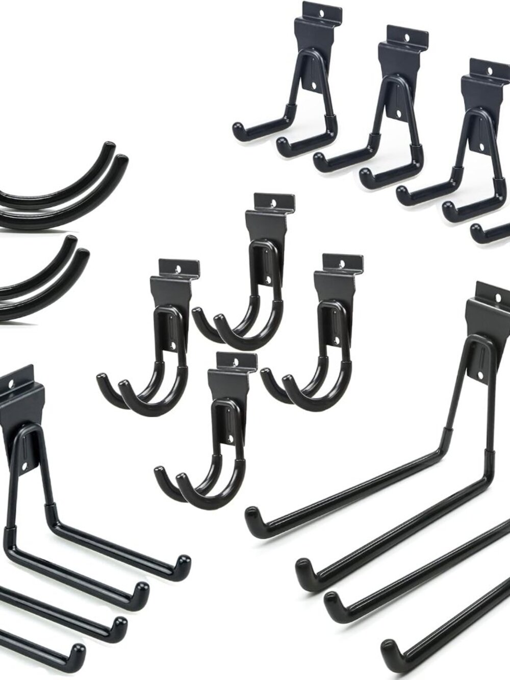 Slatwall Hooks 14 Pack, Heavy Duty Garage Wall Organizer, Multi-Size Hanging Hoo